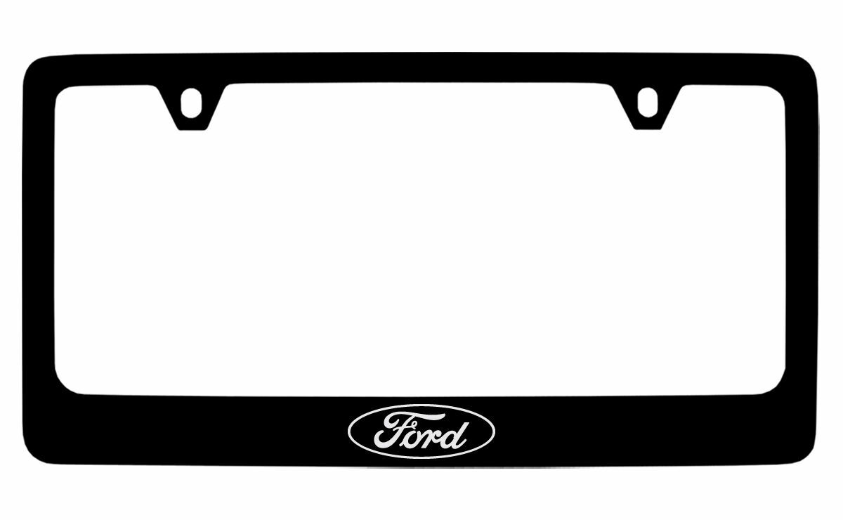 Ford logo Black Metal License Plate Frame