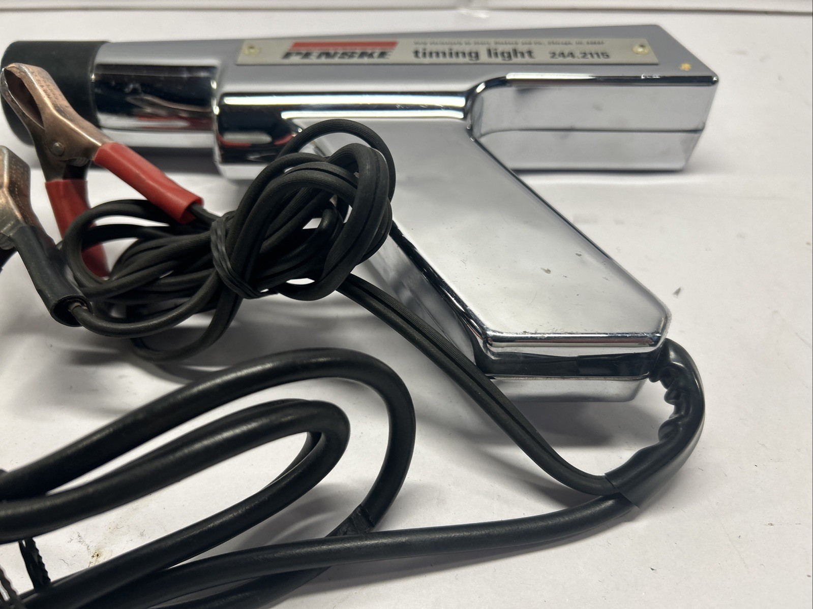 Vintage Sears Roebuck Penske Chrome Power Auto Timing Light Gun 244.2115 Manual