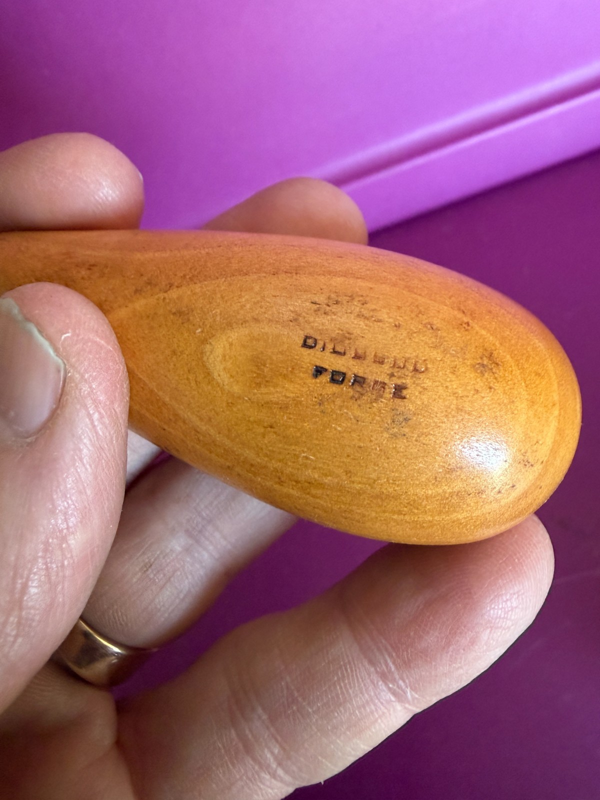 RARE Diobsud Forge 7/16" Wide Double Bevel Woodcarving Skew Chisel In VGC!