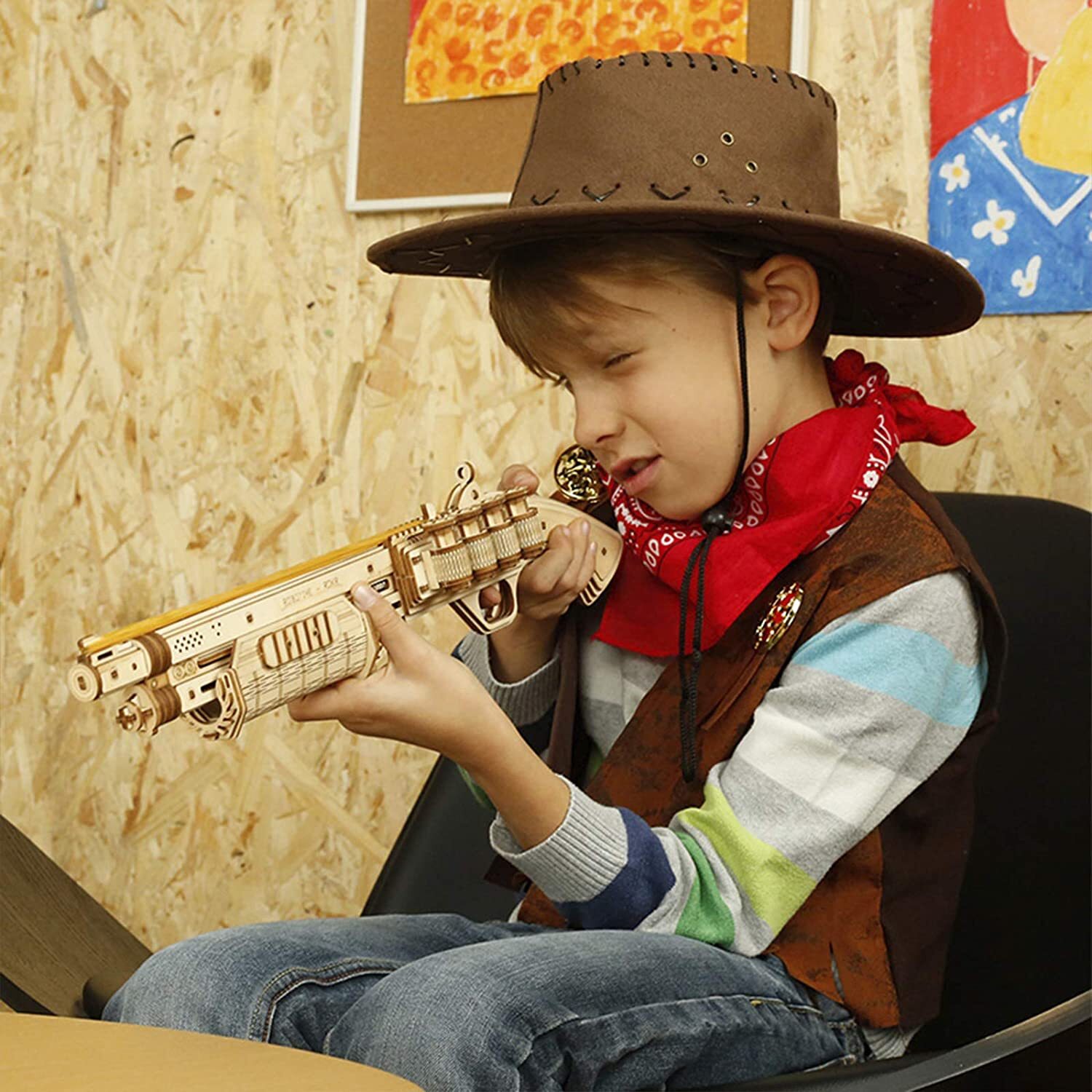 ROKR 4-Set Corsac/Terminator/Assault Rifle/Submachine 3D Wooden Puzzle Gift Toys