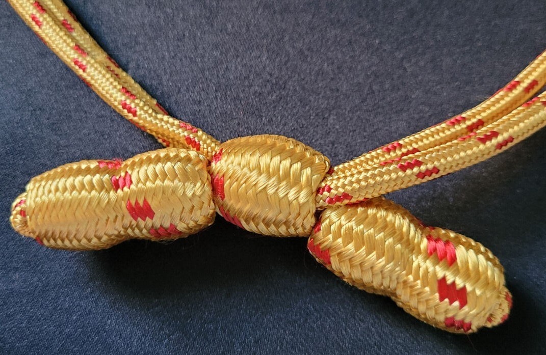 Gold & Red Military Cavalry Trooper Campaign Rope Band Acorn Hat Cord