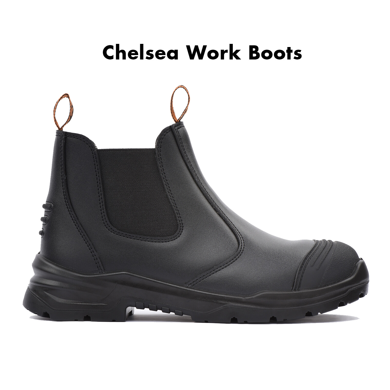 Work Boots for Men, Slip On Work Shoes, Steel Toe Cap Waterproof Safety Shoes