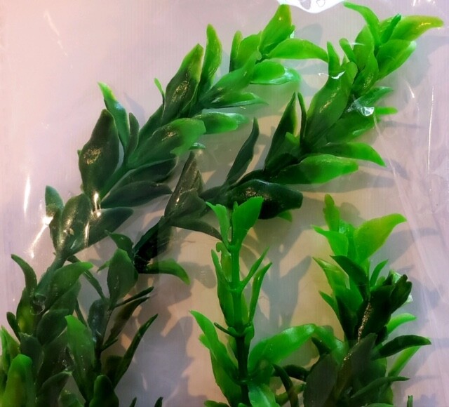 5 x LARGE MIXED *ALL GREEN* PLASTIC PLANT LOT 8"- 11" AQUARIUM FISH DECORATION.