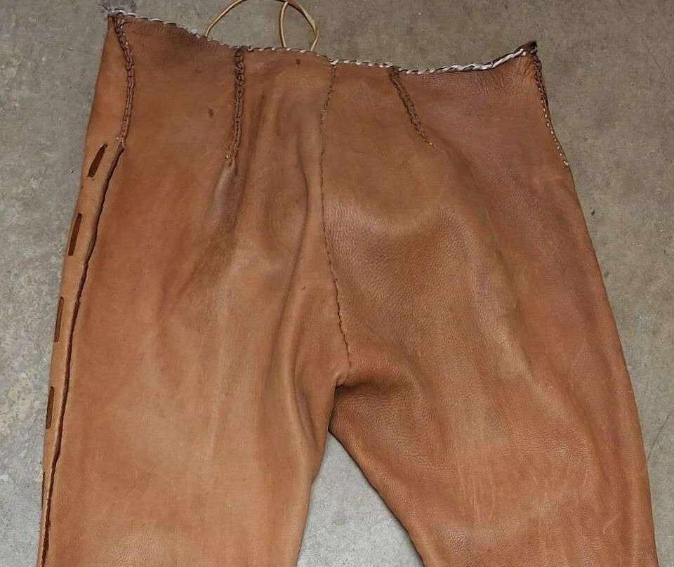 Vintage Handmade Buckskin Leather Suede Native American Pants Mens? or Womens?