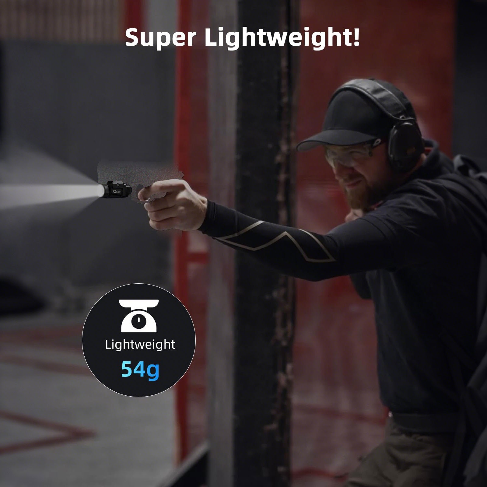 500 Lumens Pistol Flashlight 4 Rails Mounted USB Rechargeable LED Light HOT SALE