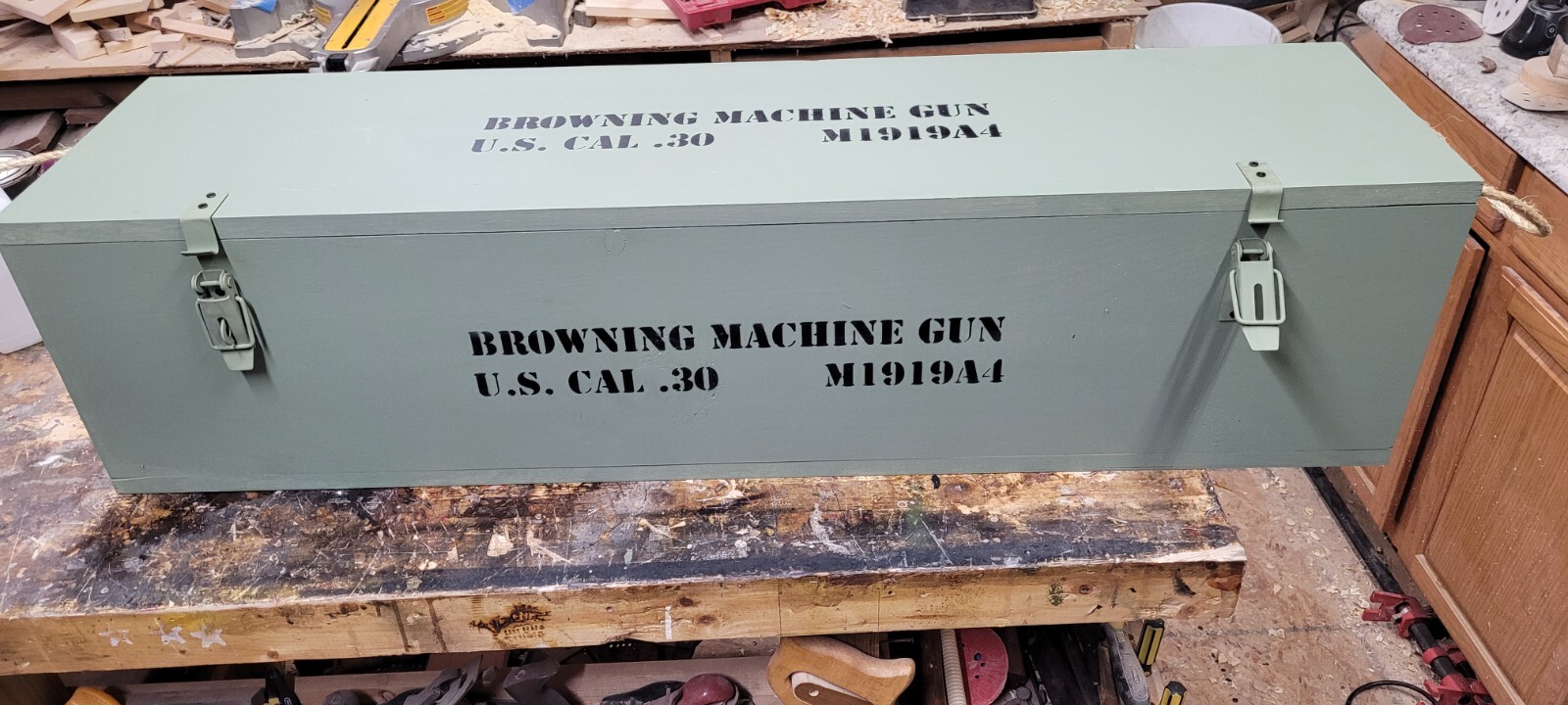 M1919A4 transit case/ wooden crate