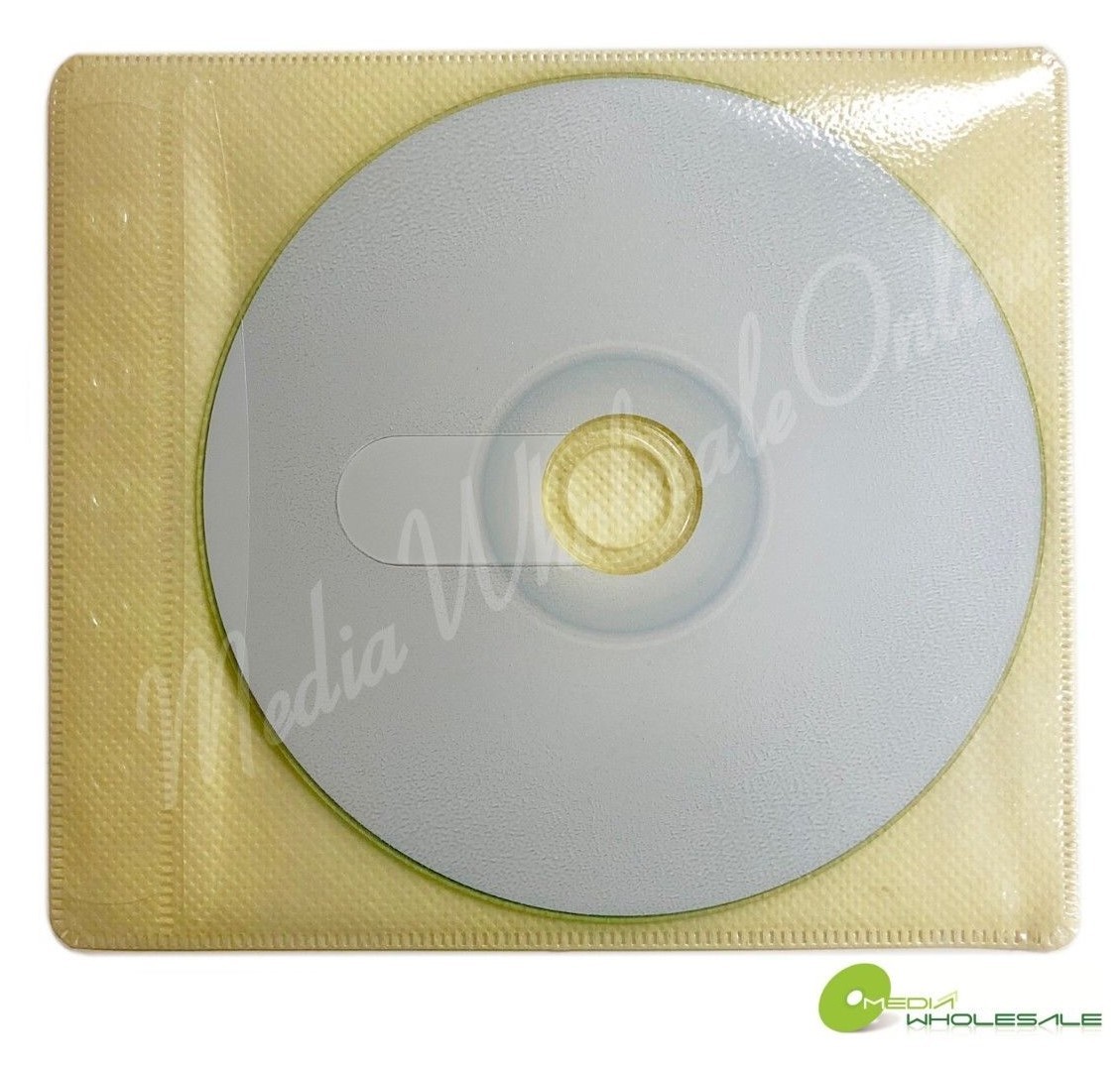 100 Non Woven CD DVD Multi Color Double Sided Plastic Sleeve - HOLD 200 discs