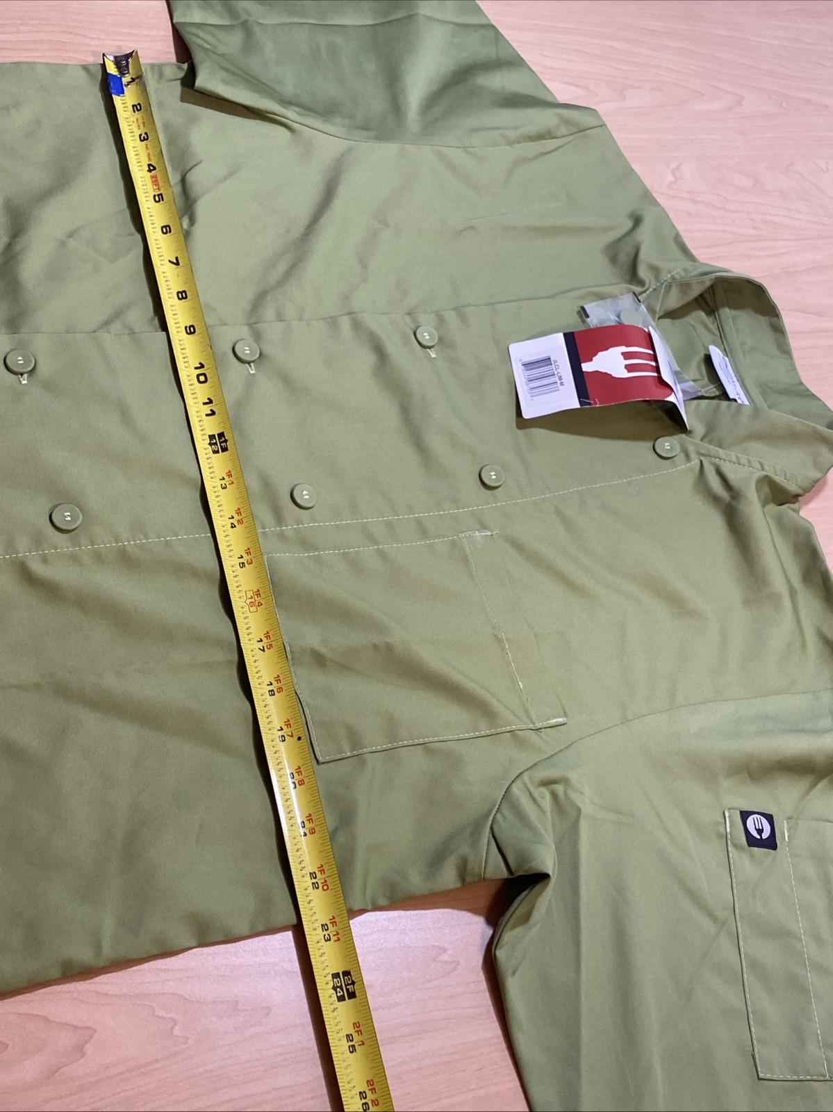 CHEF WORKS COAT Medium Green Made In Egypt M NEW NWT Shirt Jacket