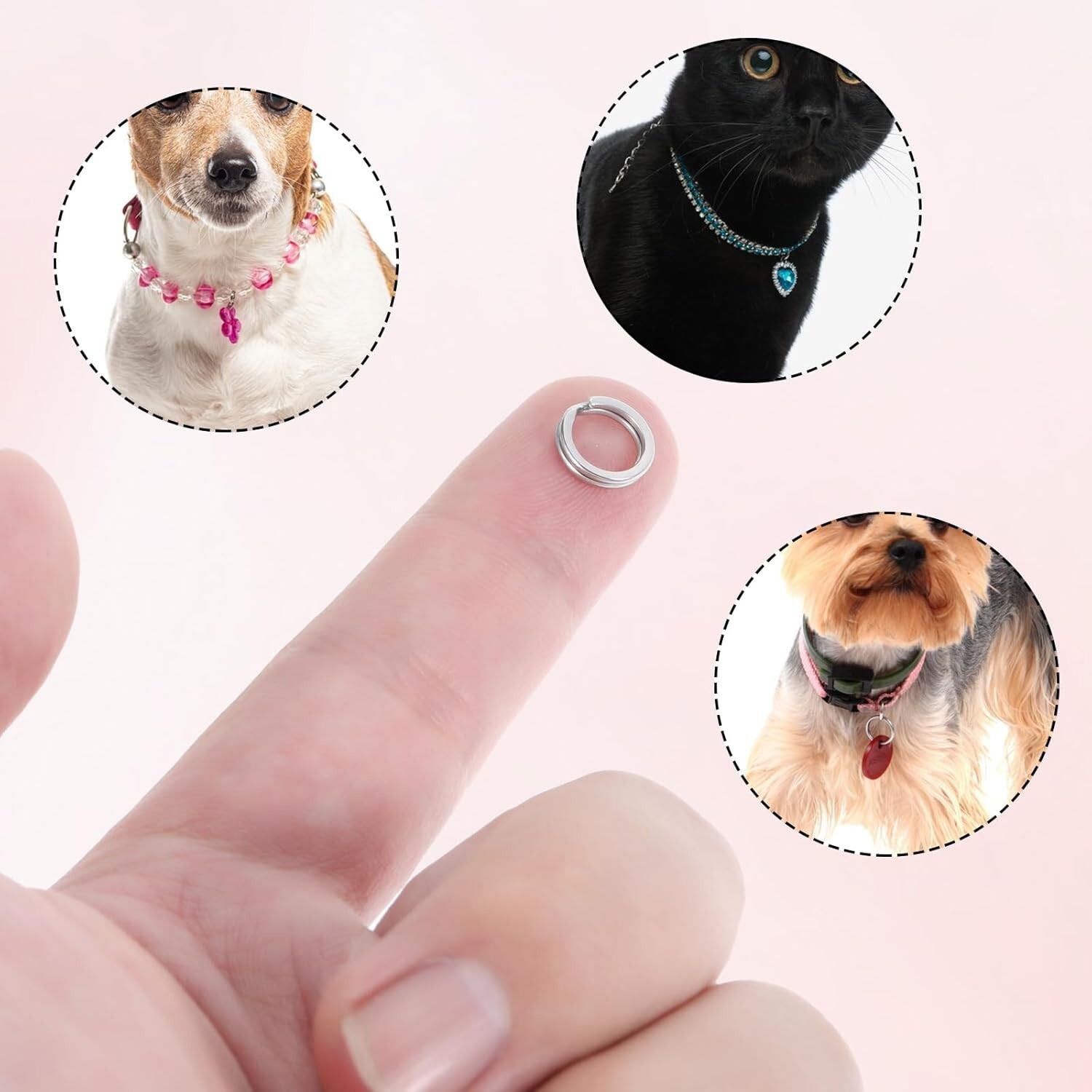 30pcs Split Rings 8mm Stainless Steel Small Key Chain Mini Keychain Rings Spl...