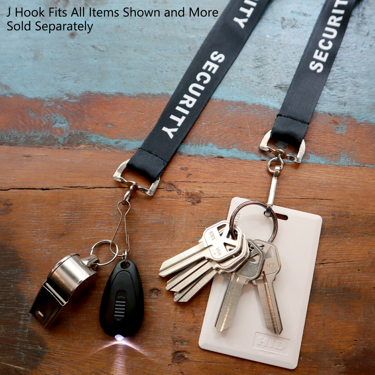 SECURITY Lanyard Keychain with Breakaway Clasp and ID Badge Clip for Personnel