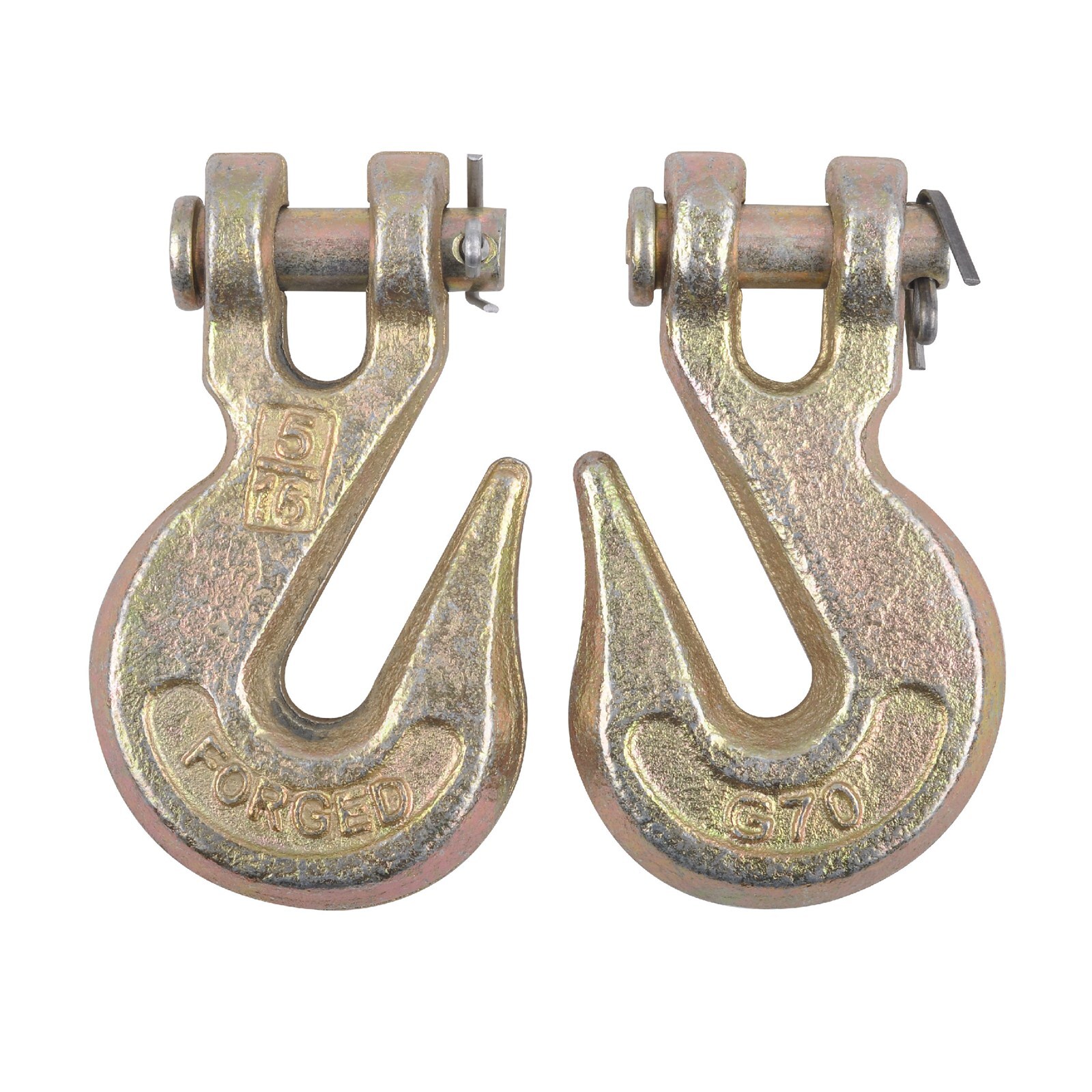 10 Pack G70 5/16" Clevis Grab Hook Tow Chain Hook Flatbed Truck Trailer Tie Down