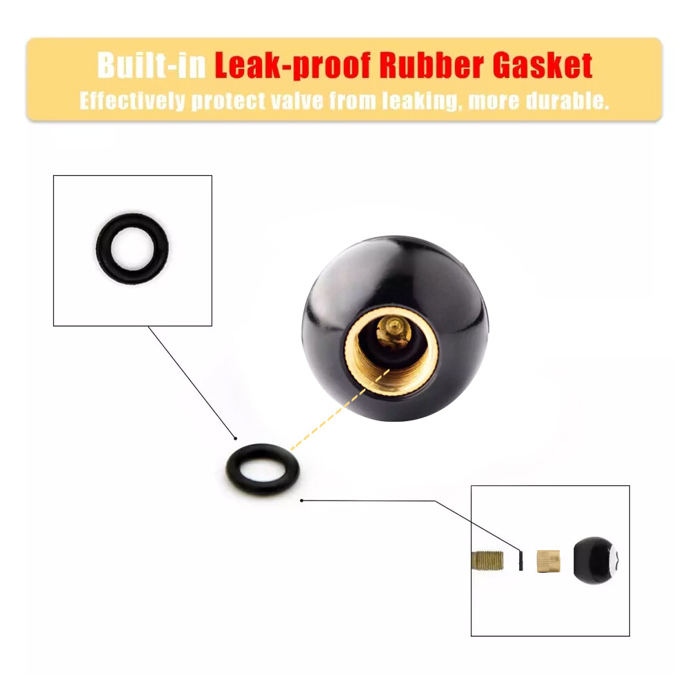 8Pcs Pool 8 Ball Tire/Wheel Car Tire Valve Stem Air Caps Cover for SUV Bicycle