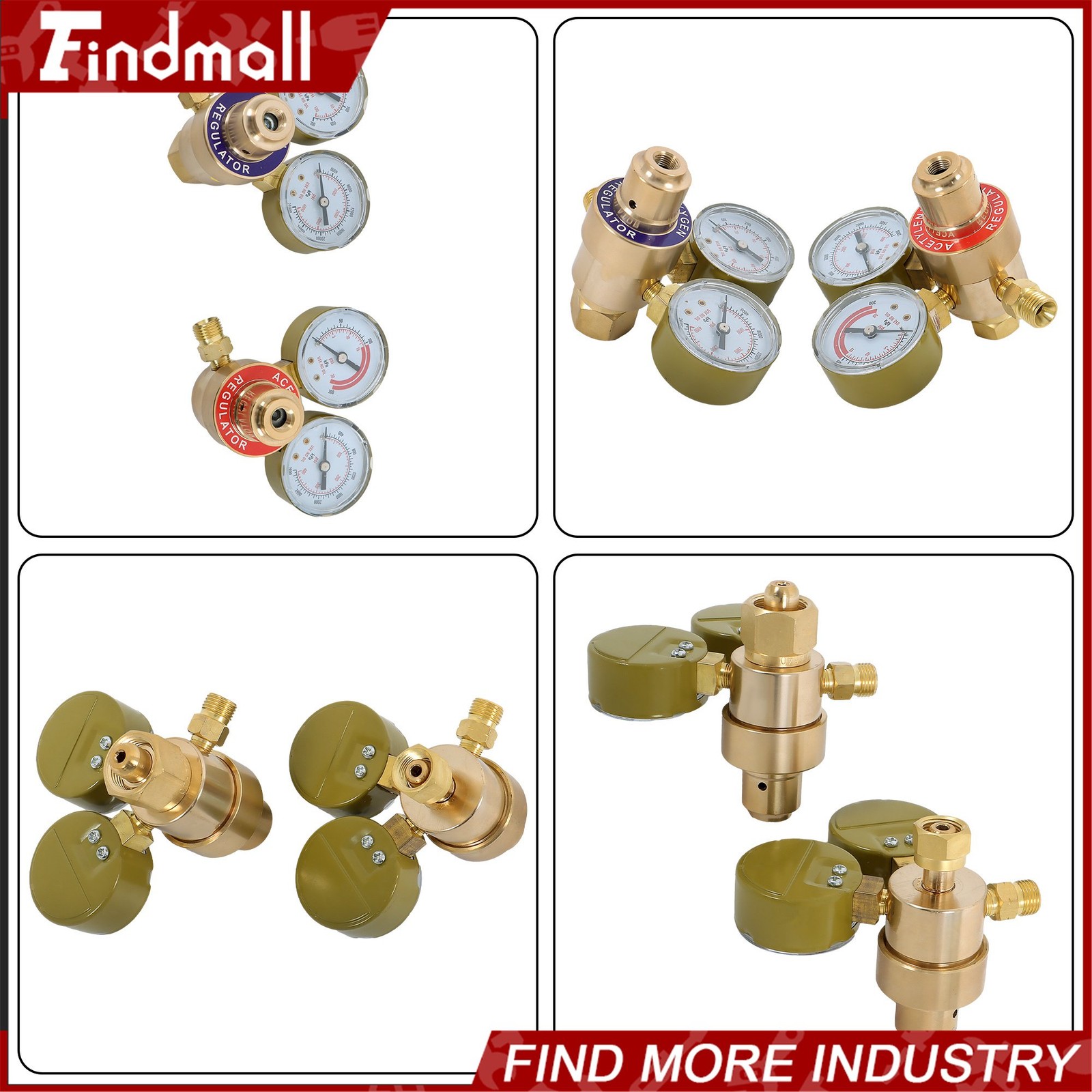 Oxygen Acetylene Gas Regulator Welding Cutting Torch Dual Gauge CGA540 CGA200