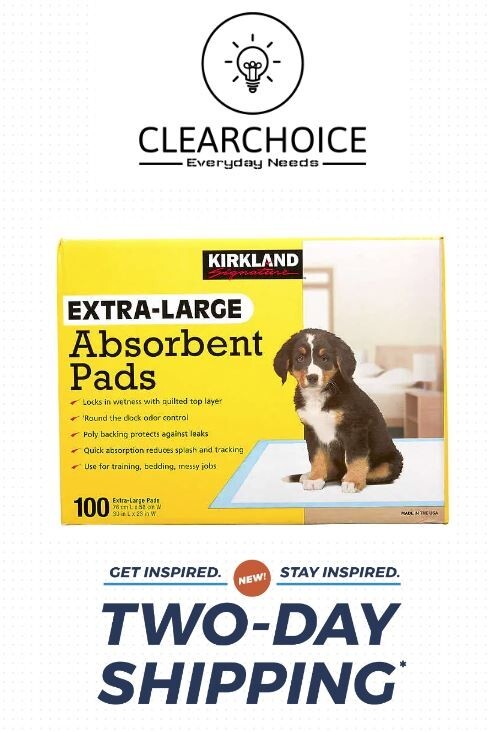Kirkland Signaturee Extra-Large Absorbent Pads - 30 in L X 23 in W - 100-count