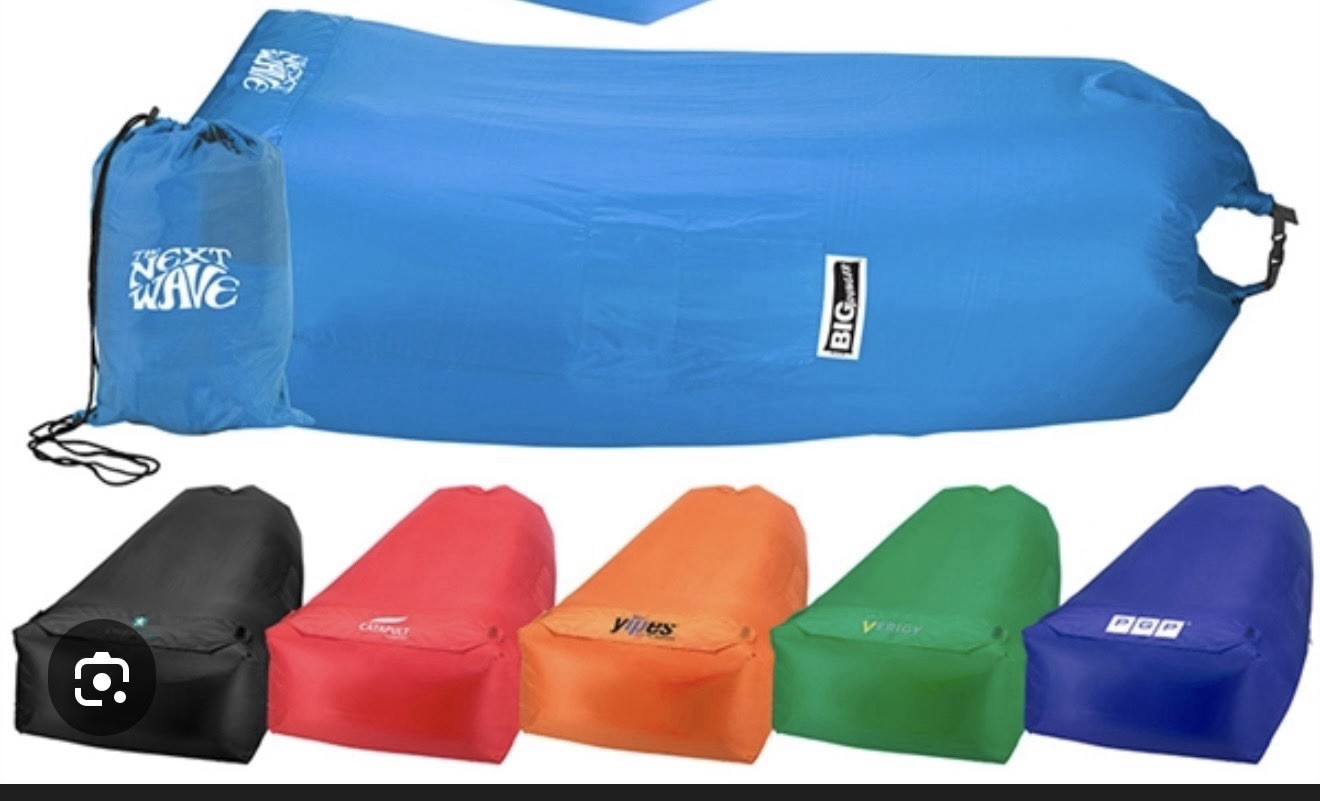 The Big Lounger, Inflatable Orange And Black