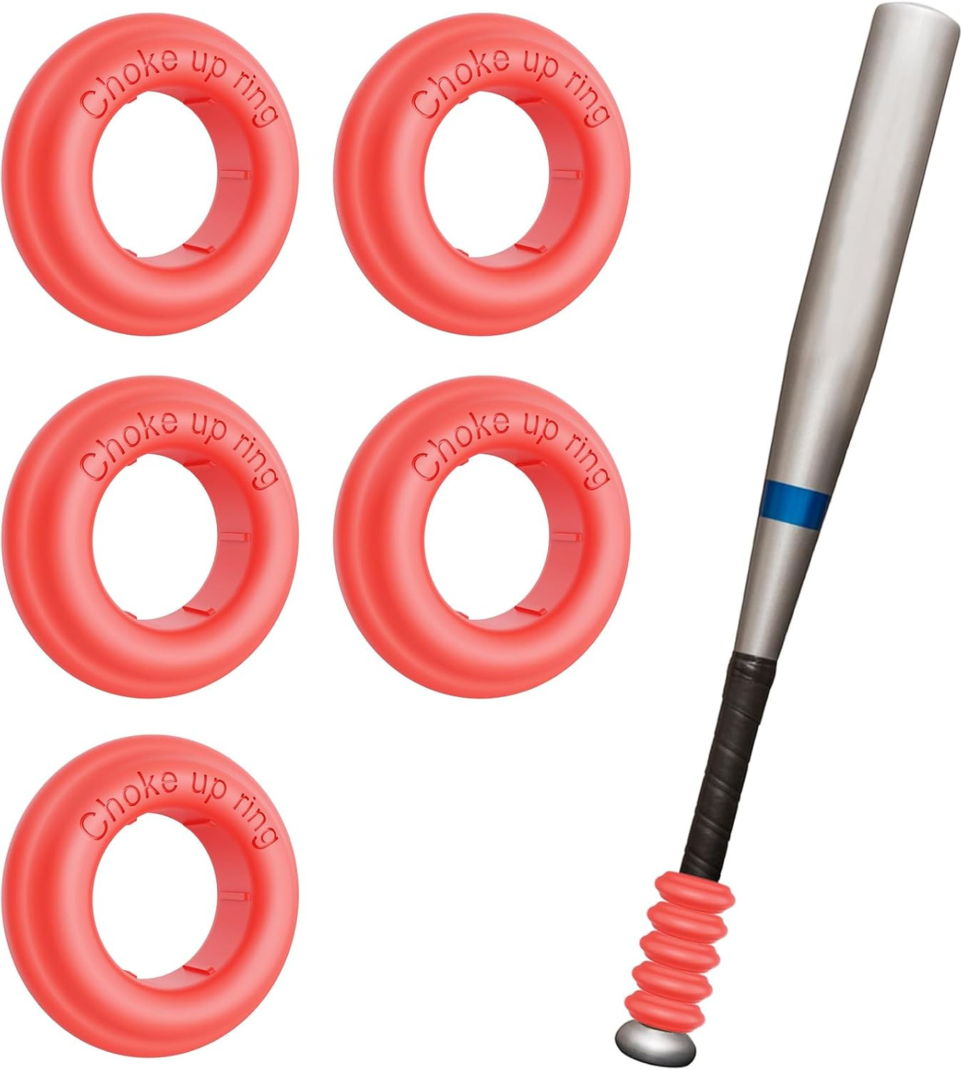 5 Packs Baseball Bat Grip Choke up Rings Choke Ring Baseball Softball Teeball Tb