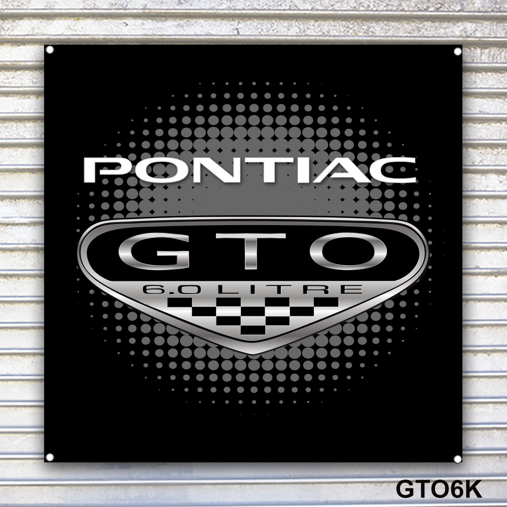 Pontiac GTO Banner Sign Wall Art