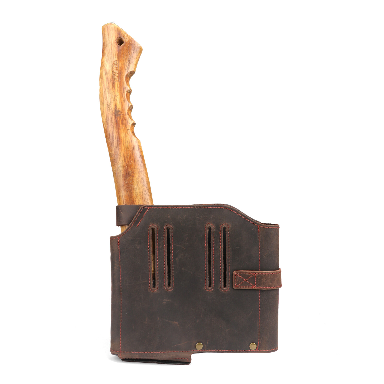 TOURBON Leather Heavy Duty Axe Belt Pouch Loggers Felling Hatchet Head Cover