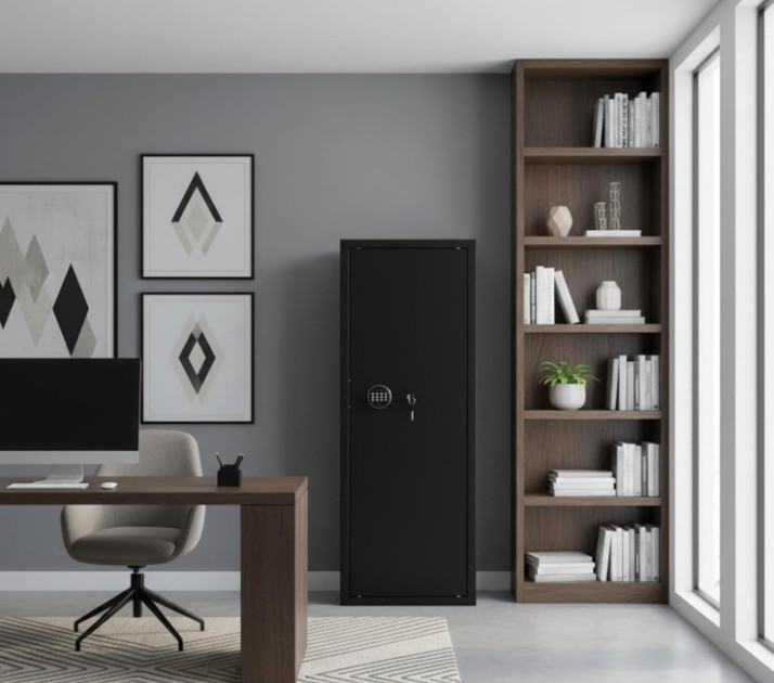 10-15 Gun Safe Biometric Fireproof Rifle & Pistol Cabinet Quick Access