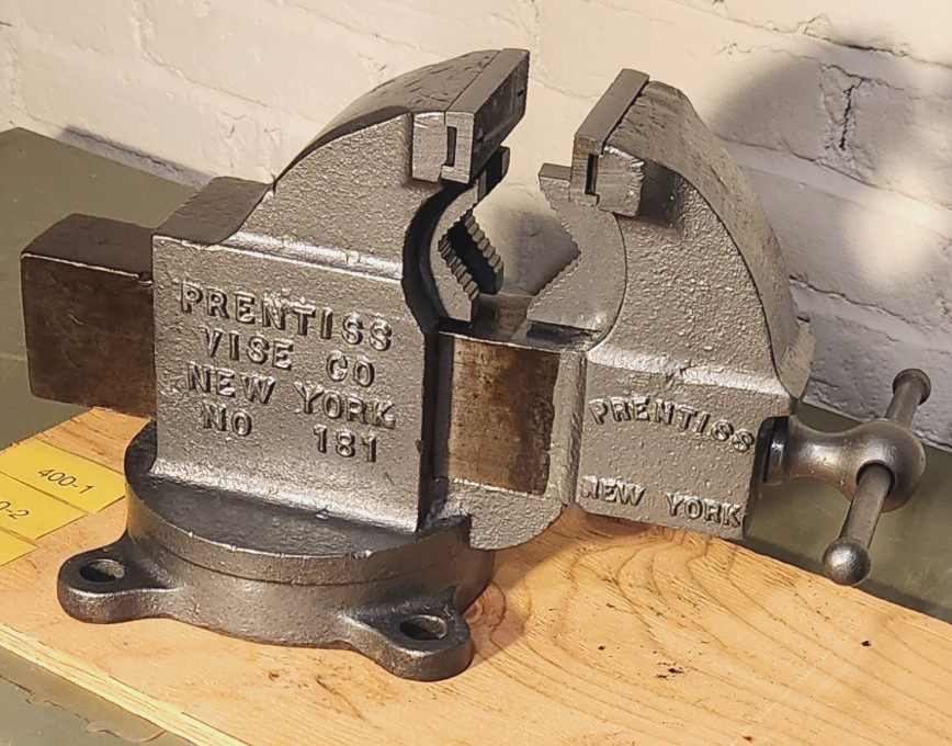 Prentiss NY Bench Vise #181 191 with Swivel Base & Pipe Jaws,  50#  Heavy Duty!