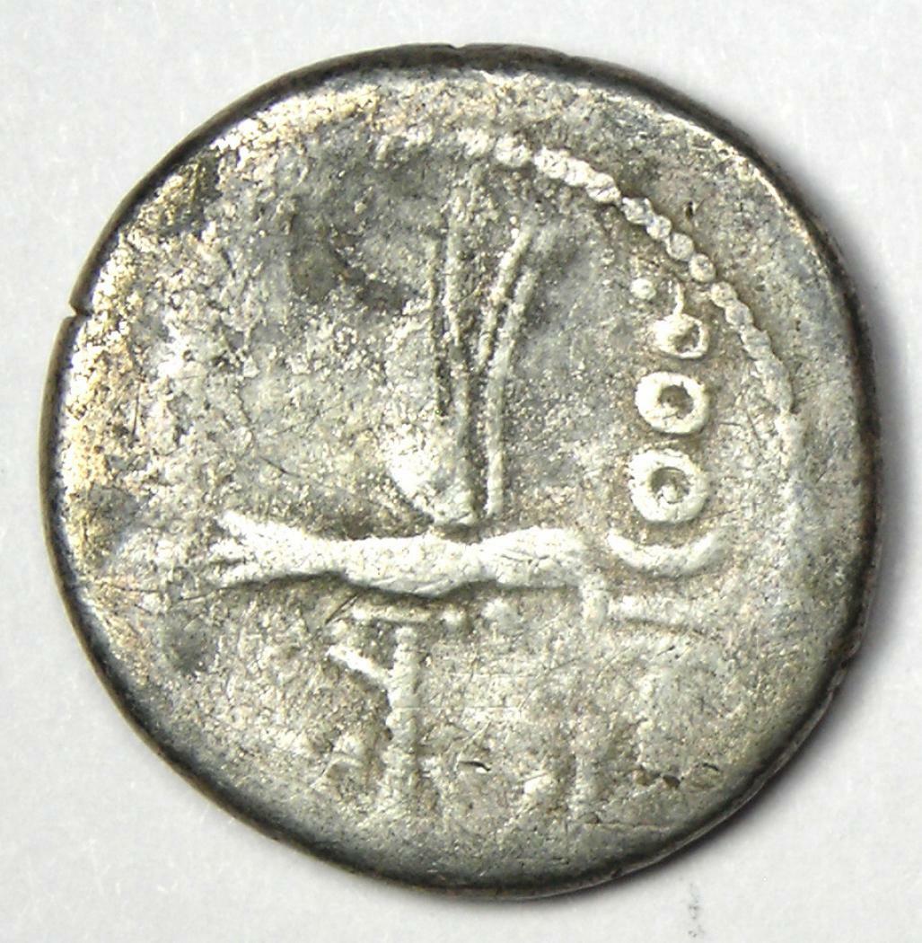 Roman Marc Antony AR Denarius Silver Coin 30 BC - Fine Condition