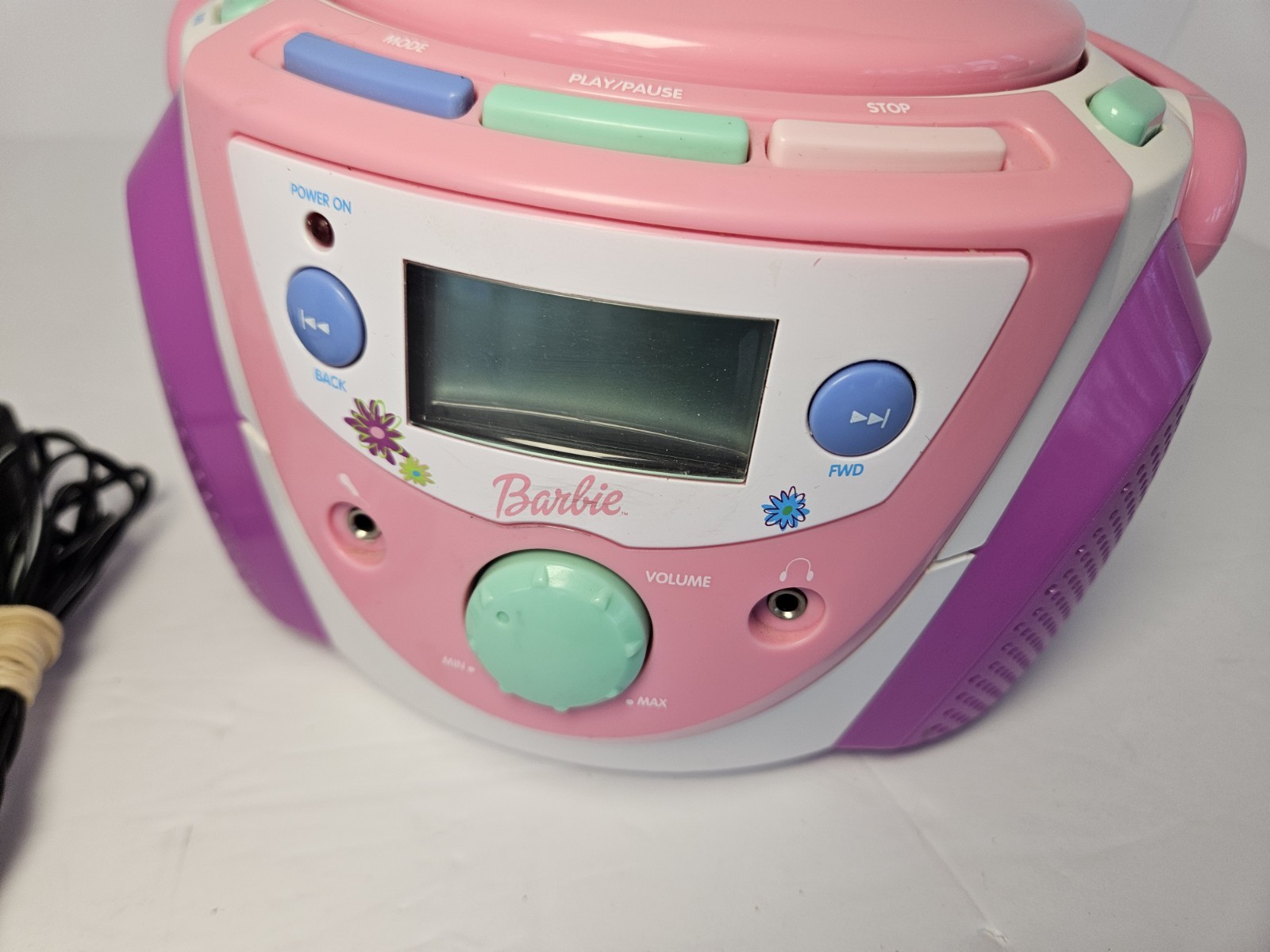 Vintage 2003 Barbie Mattel Karaoke Sing With Me CD Player WORKING TESTED
