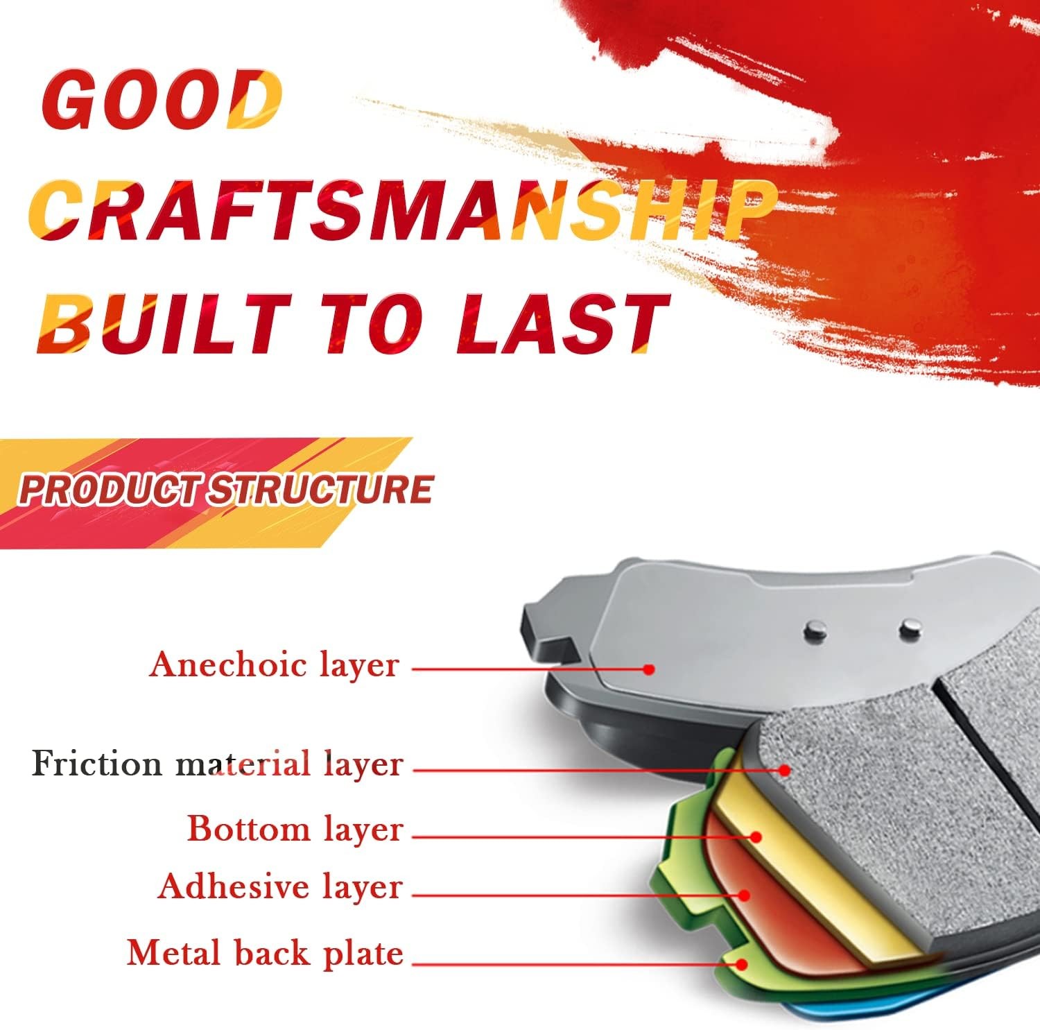 Front & Rear Parking Brake Pads For Polaris Razor RZR 570/800/900/1000 S 800 900