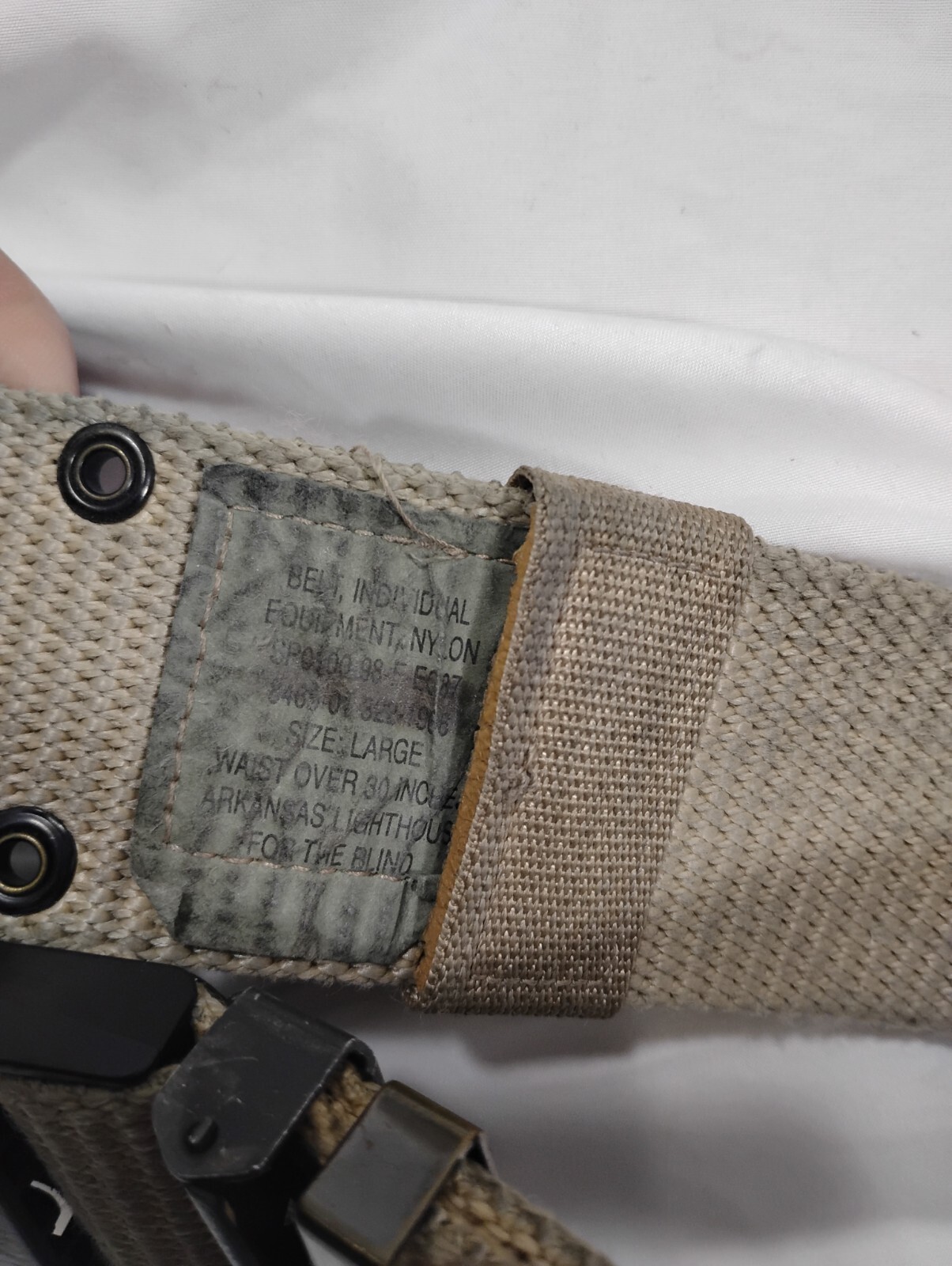 Used Large USGI Authentic Desert Tan Alice Belt USAF Military Army