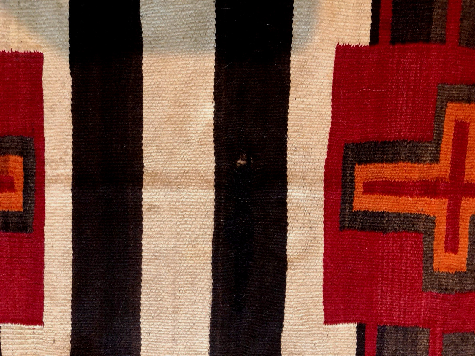 NAVAJO 2nd or 3RD PHASE? Very Old CHIEFS BLANKET Authentic w/Crosses Circa 1895