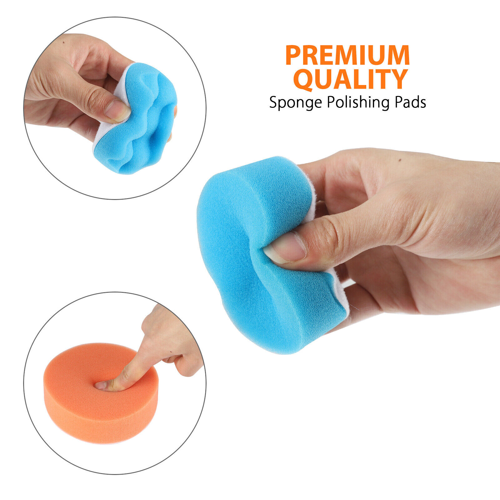 22pc 3" Car Buffing Pads Polishing Sponge Set Waxing Foam Polisher Kit for Drill