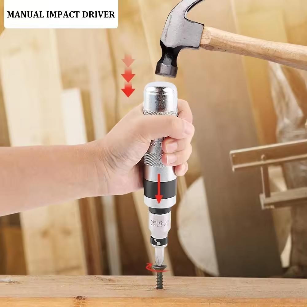 Heavy Duty Impact Driver Set 14Pcs 1/2" Drive Screw Remover Tightener Reversible