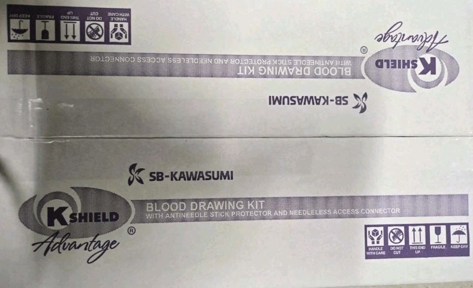 3 SEALED K-Shield Advantage Blood Draw Kit 600 ML with Collection Bag #BK-64A