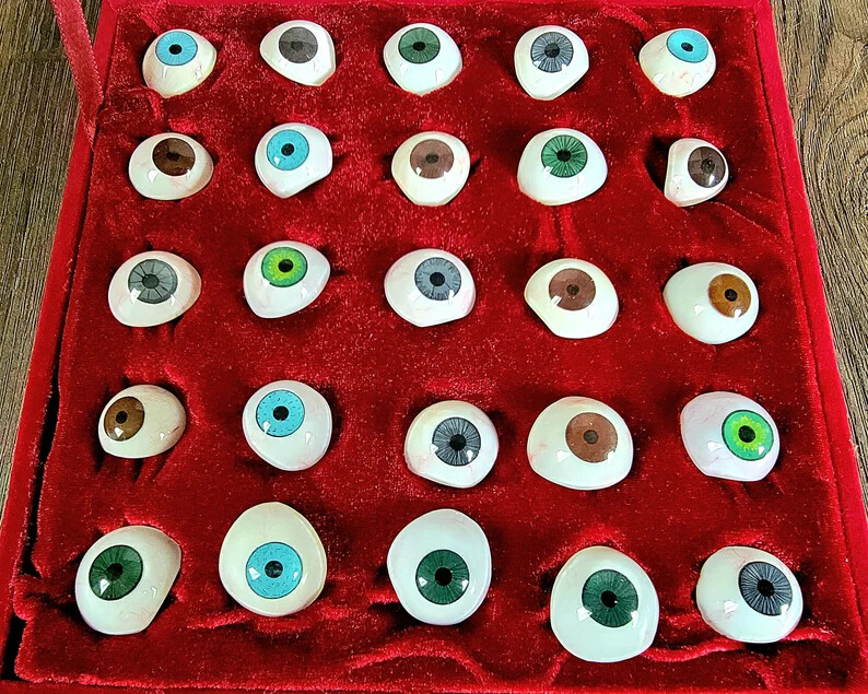 Prosthetic Human Eyes, Vintage Style Acrylic Fake Eyes, Oddities, Curiosities