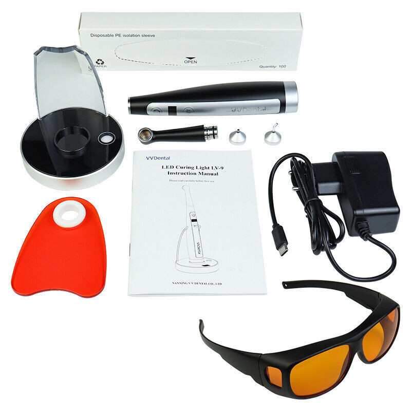 Woodpecker Style Dental 1 Sec Cure LED Curing Light Lamp w/ Light Meter 3200mW