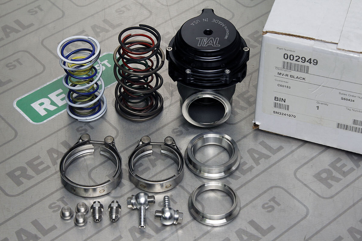 NEW Tial MVR BLACK MV-R MVR44 44mm Wastegate WITH V-BAND FLANGES AND ALL SPRINGS