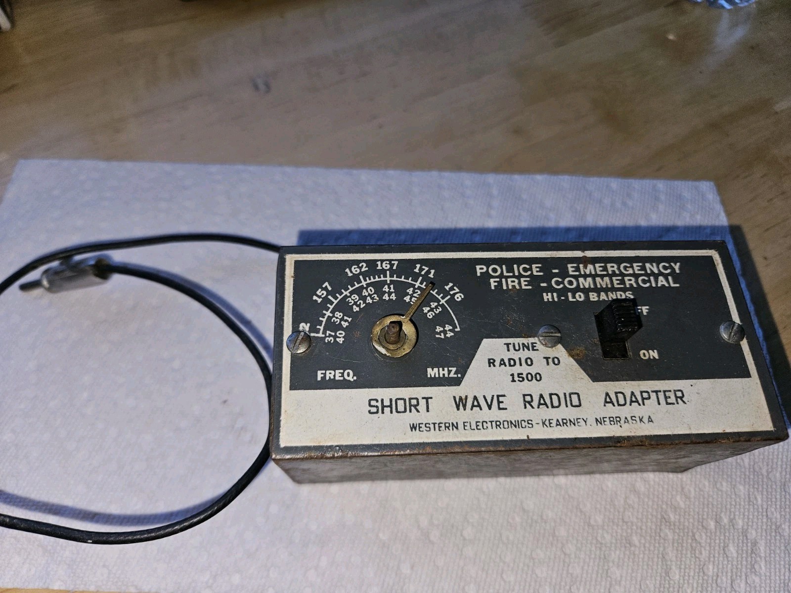 Rare Western Electronics VHF- Police Fire Emergency Short wave radio adapter