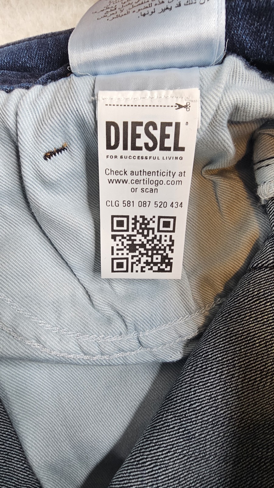 Diesel Thommer-R Slim Fit Jeans Mens 34x32 Mid Blue Denim RB062 MSRP$250