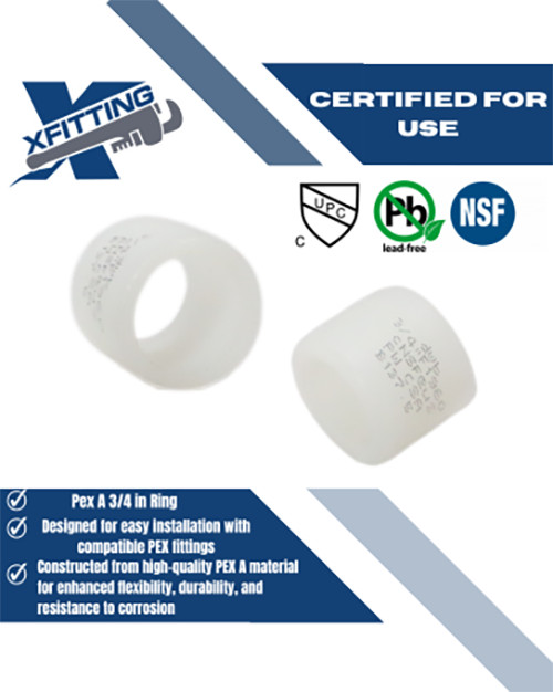 100 Pieces 3/4" Pex A Ring, Pex F1960 Rings, 3/4" Expansion Sleeves 201-2-13=100