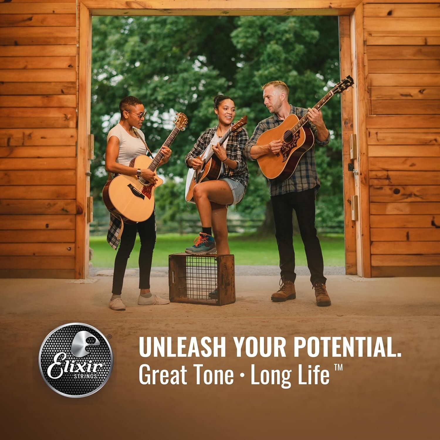 Elixir Acoustic Guitar Strings Phosphor Bronze Nanoweb Coated Medium 13-56 CE