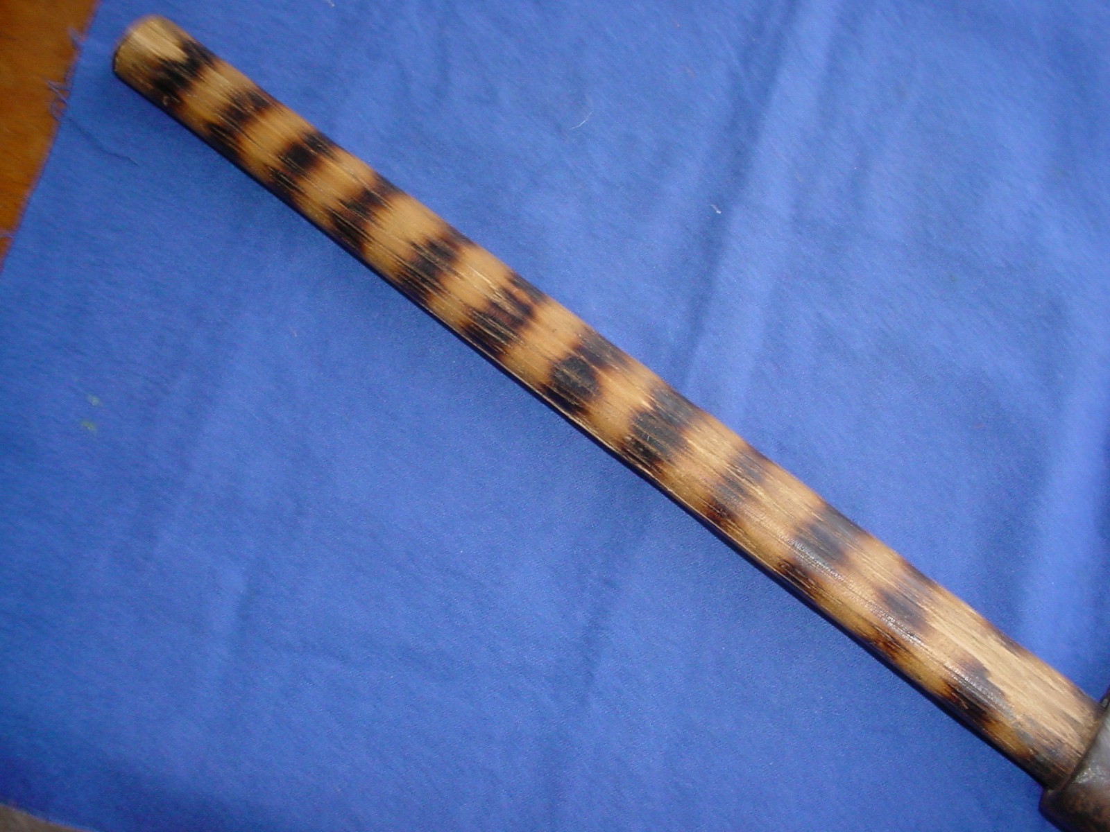 OLD TOMAHAWK THROWING AXE MAKERS MARK CP FIRE BRANDED HANDLE