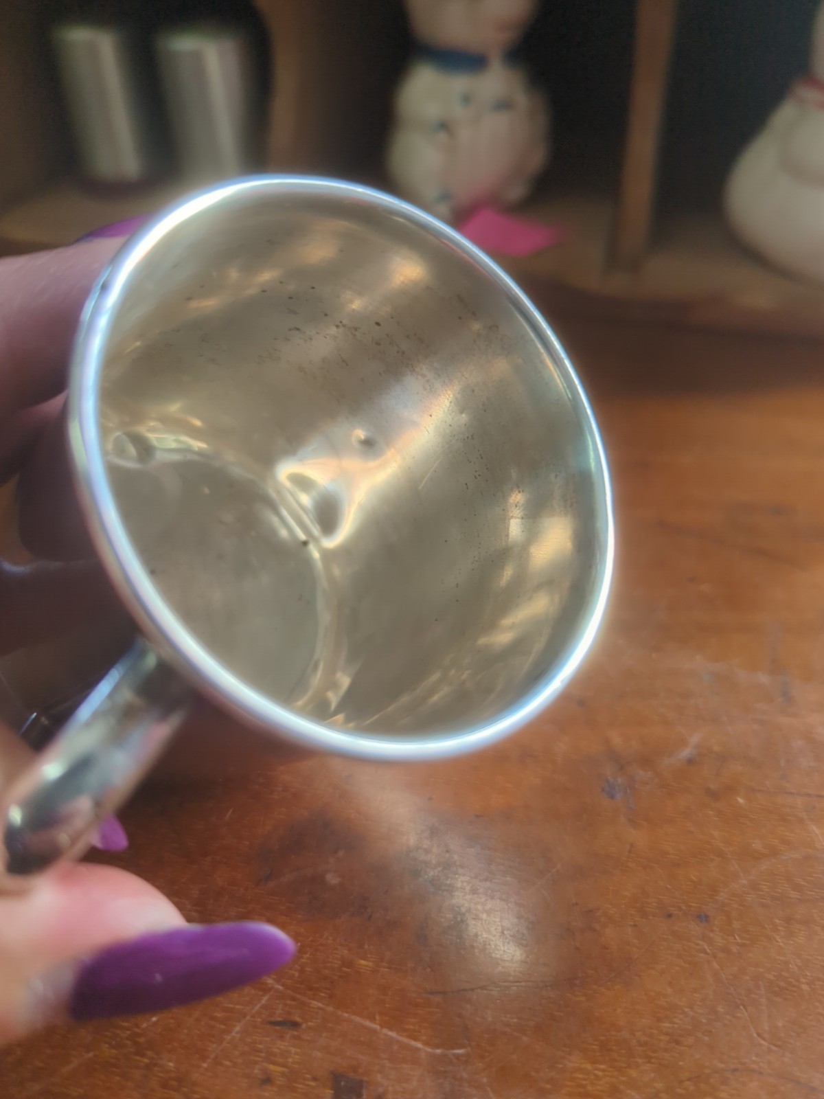 Vintage Towle Sterling Baby Cup Mathew Monogram