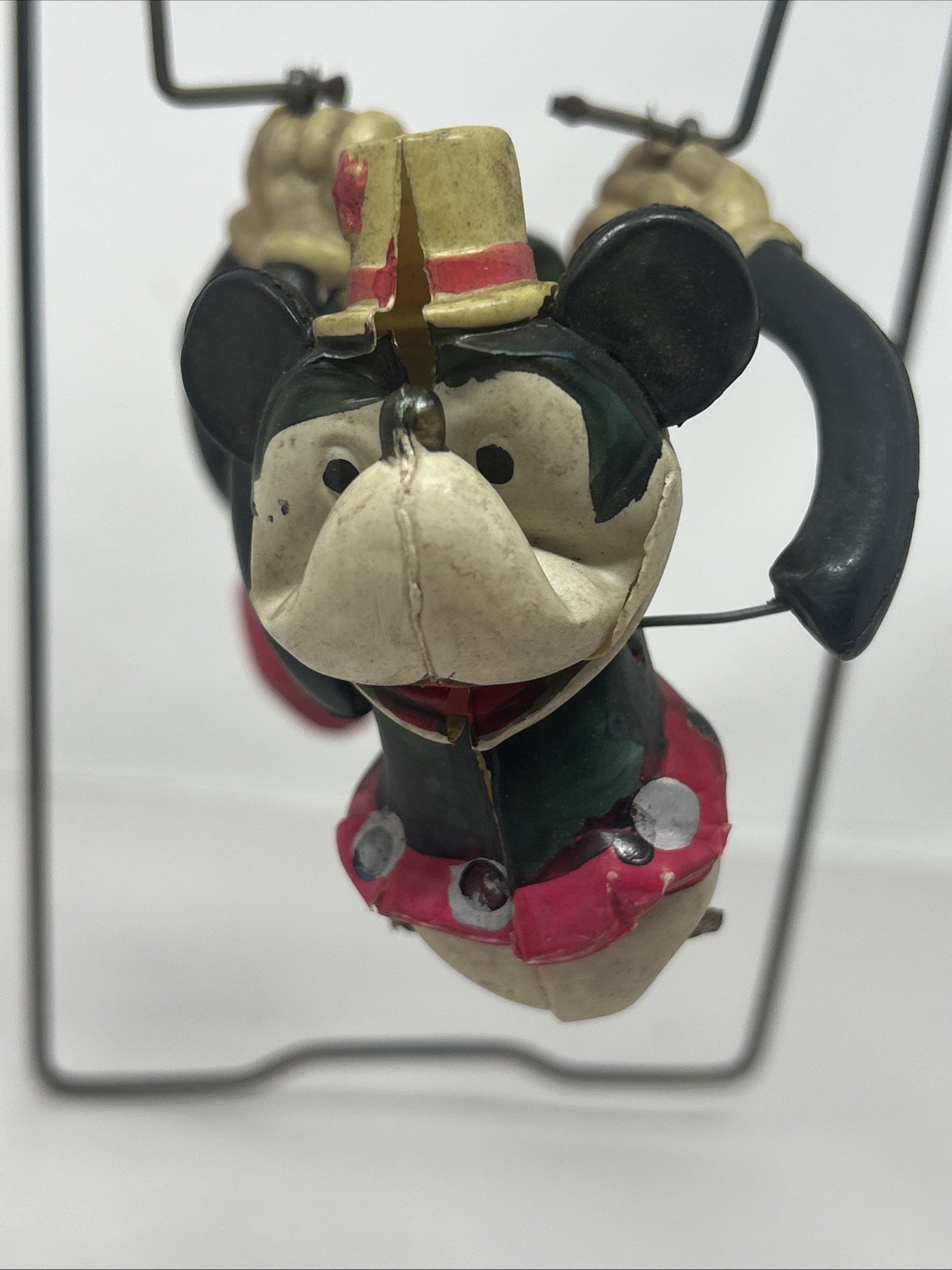 Celluloid Mickey & Minnie Mouse Acrobats Wind Up Toy Vintage Rare Read 1930s