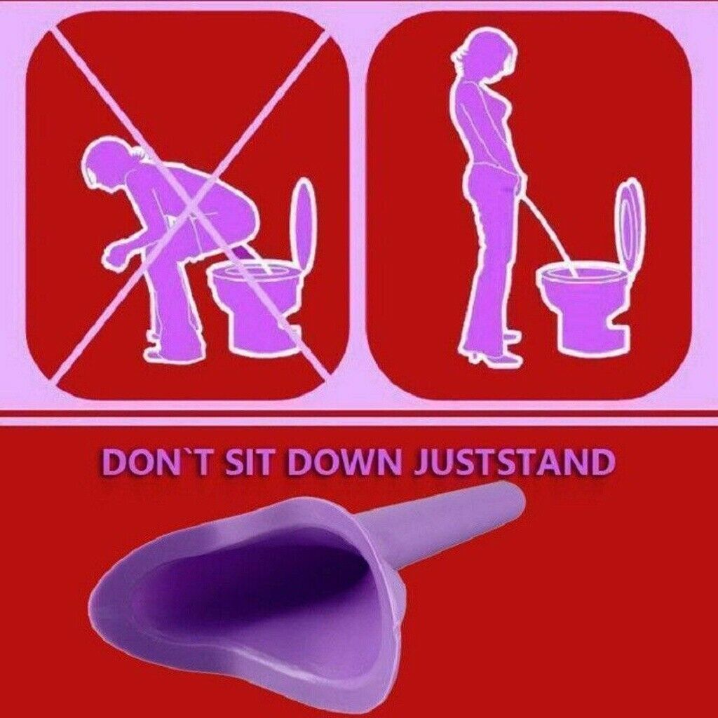 3xReusable Silicone Portable Urinal Women Female Travel Camping Stand Pee Device