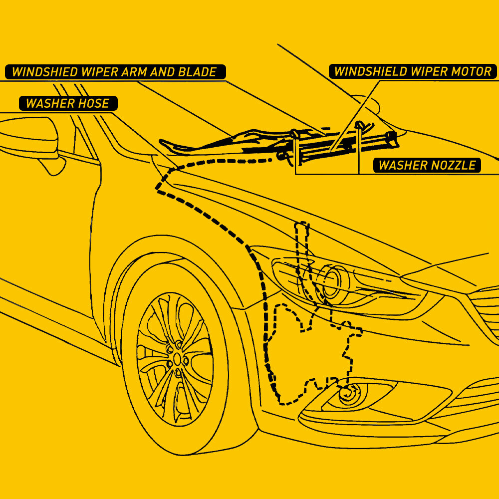 Genuine OEM For Honda Pilot Windshield Hood Nozzle 76810-SZA-A01ZA YS USA