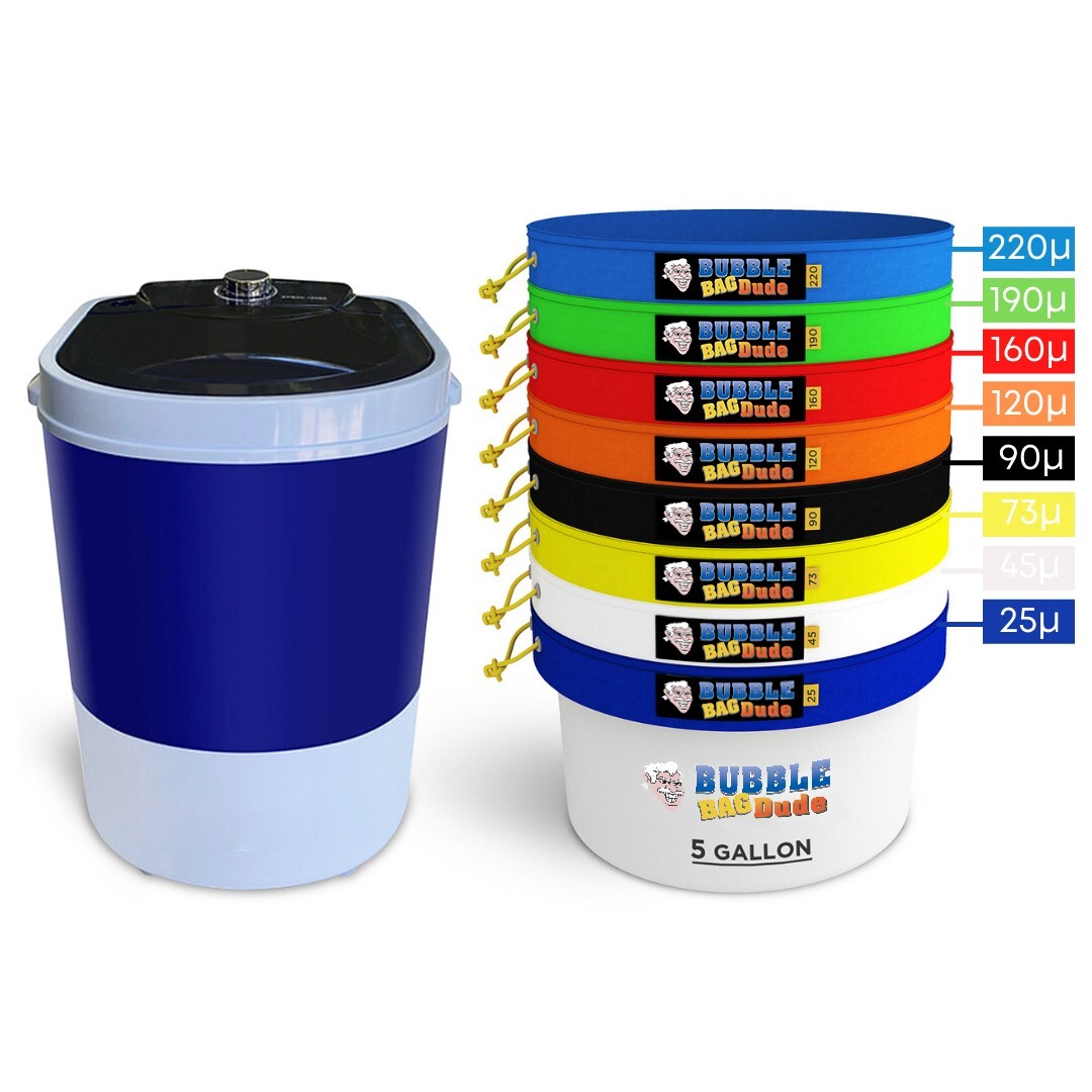 BUBBLEBAGDUDE Bubble Machine 5 Gallon with 8 Bag Kit Bubble Hash Bags Extractor
