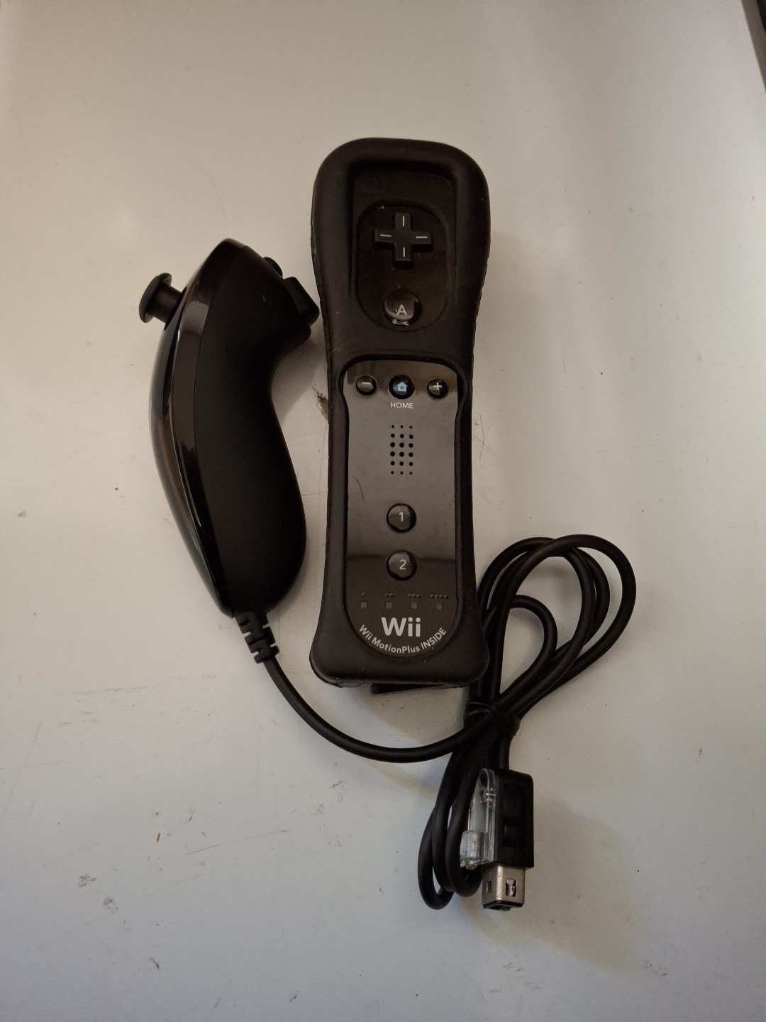 Nintendo Wii [RVL-036] Motion Plus Black Remote Controller with Black Nunchuck