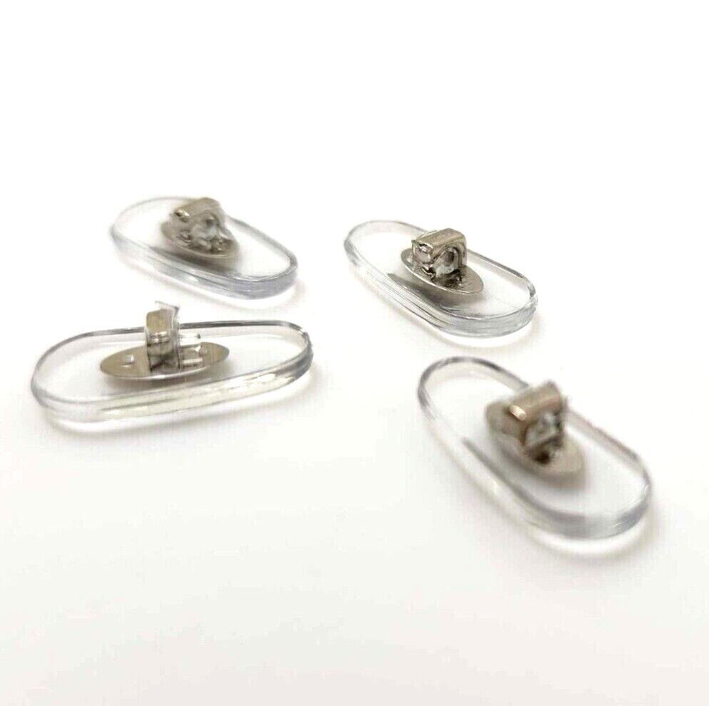 2 PAIR Plug In Nose Pads Fits Ray Ban Replacement PLUG IN PUSH IN Silver 15mm