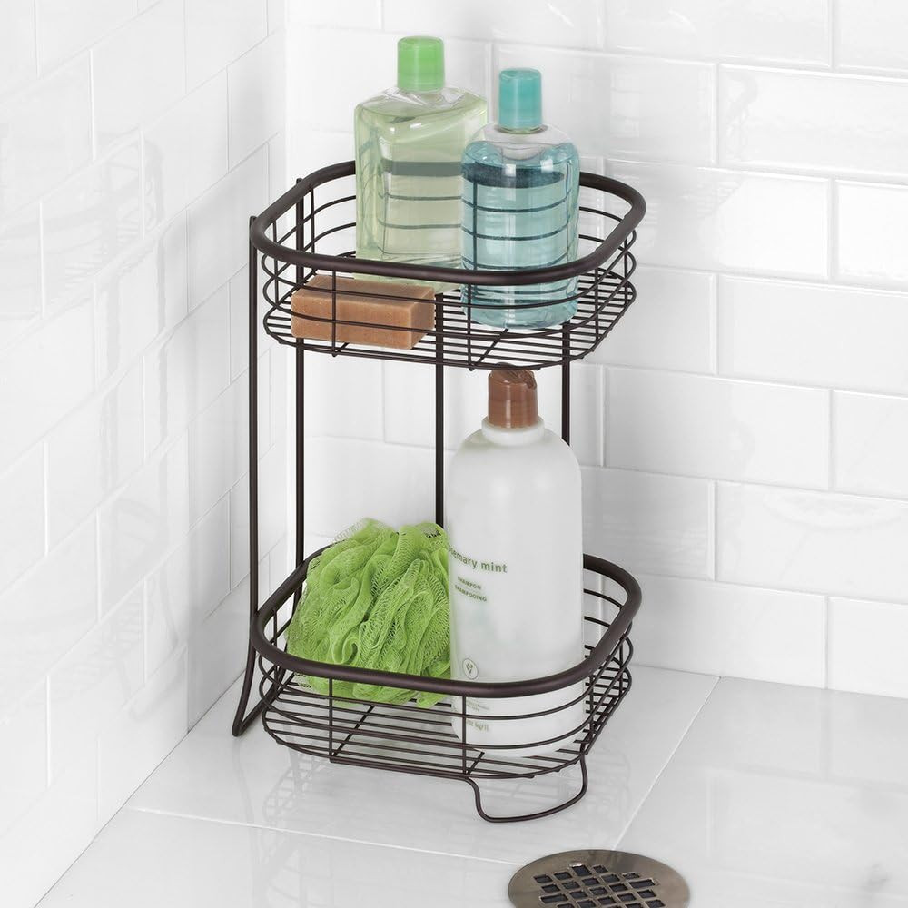 Forma Free Standing Bathroom or Shower Storage Shelves for Towels, Soap, Shampoo