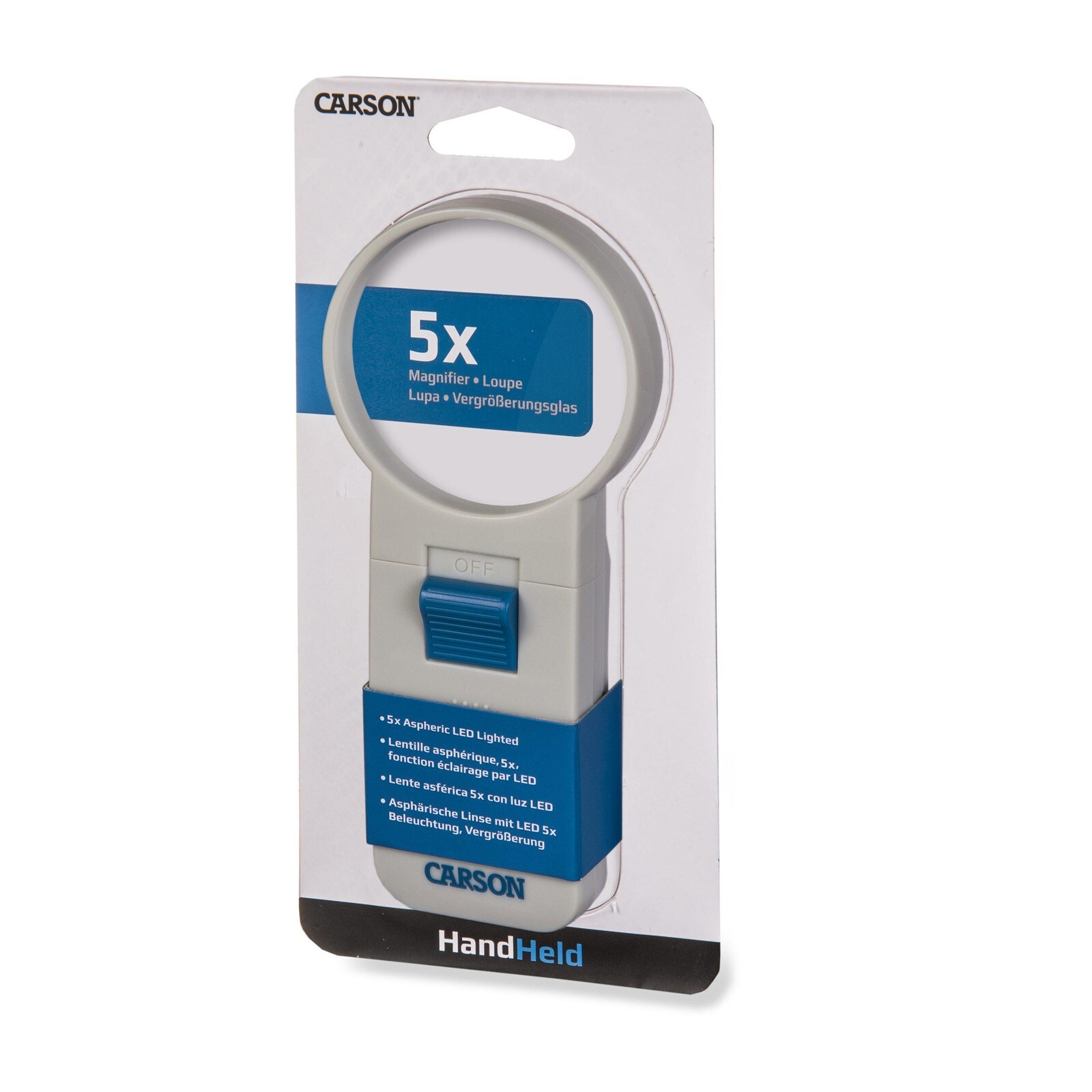 5X Aspheric LED Lighted Magnifier For Coin Stamps Collector Reading Aid Carson