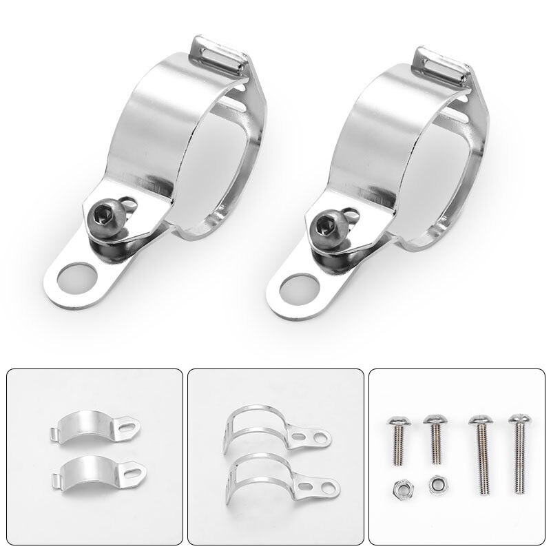 2X Motorcycle 35-50mm Front Fork Mount Clamp Turn Signal Light Bracket Holder